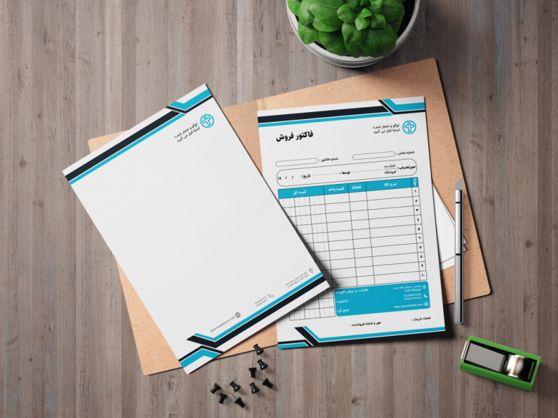 فایل-لایه-باز-سربرگ-و-فاکتور-شرکتی،-تجاری-و-فروشگاهی