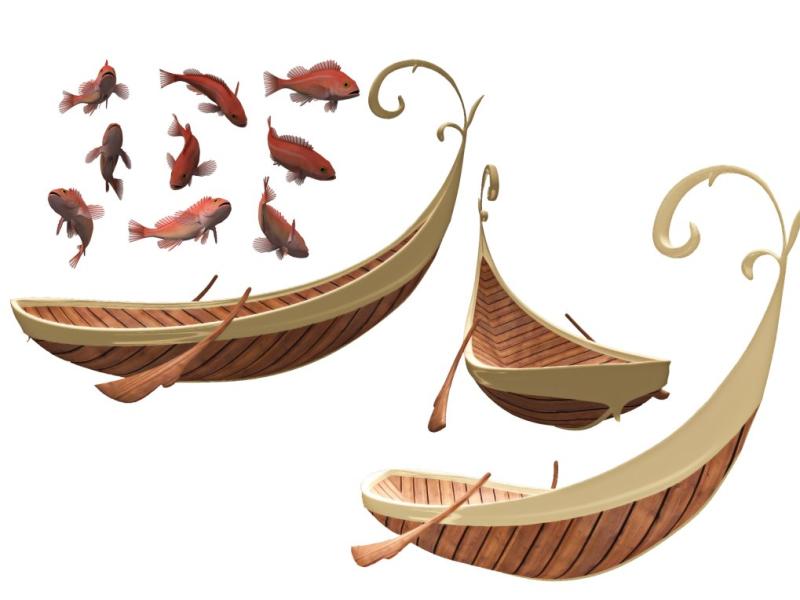 png-قایق-و-ماهی