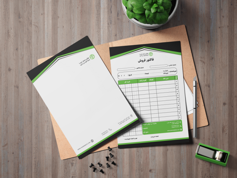 فایل-لایه-باز-سربرگ-و-فاکتور-شرکتی،-تجاری-و-فروشگاهی