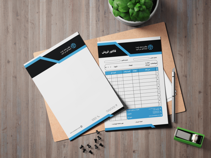 فایل-لایه-باز-سربرگ-و-فاکتور-شرکتی،-تجاری-و-فروشگاهی