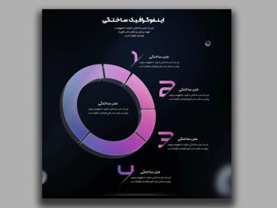 اینفوگرافیک لایه باز و قابل ویرایش به همراه فونت