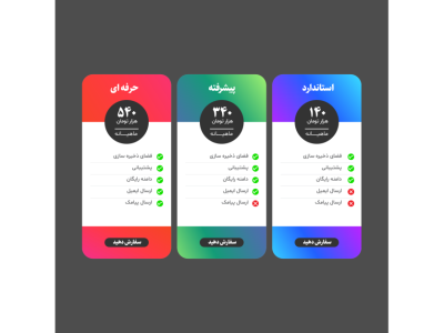 طرح لایه باز پلن قیمت و فروش اشتراک و سرویس های ویژه