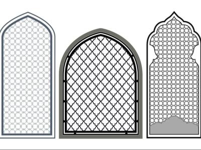 وکتور شبکه های ضریح امام حسین و امام رضا و قبرستان بقیع