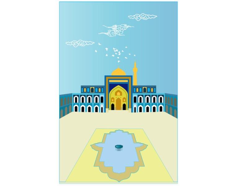 وکتور-صحن-آزادی-حرم-امام-رضا-علیه-السلام