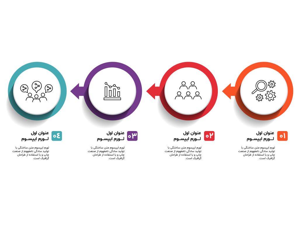 طرح لایه باز نمودار اینفوگرافیک