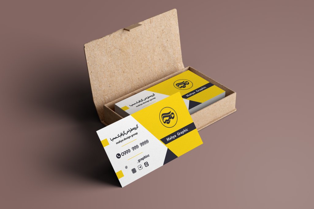 طرح لایه باز موکاپ کارت ویزیت