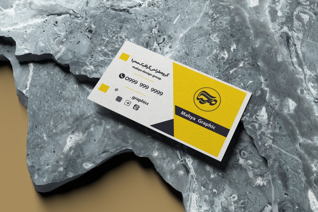 طرح لایه باز موکاپ کارت ویزیت