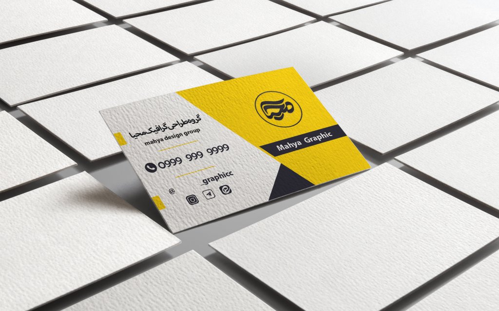 طرح لایه باز موکاپ کارت ویزیت