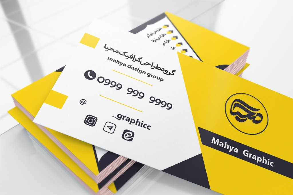 طرح لایه باز موکاپ کارت ویزیت