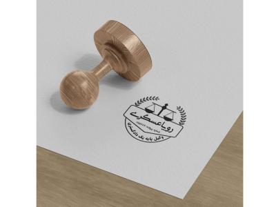 دانلود طرح لایه باز مهر ژلاتینی وکالت | قابل ویرایش در Illustrator (EPS/AI)