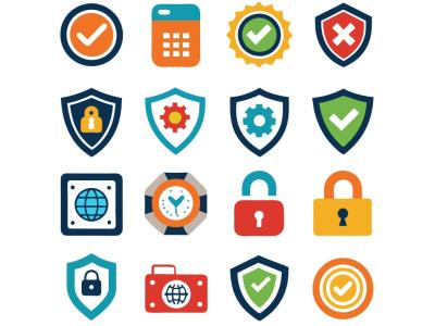 آیکون ست تکنولوژی امنیتی رنگی