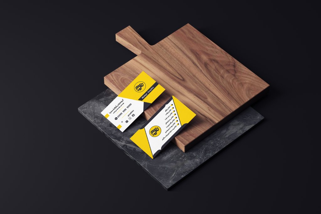 طرح لایه باز موکاپ کارت ویزیت