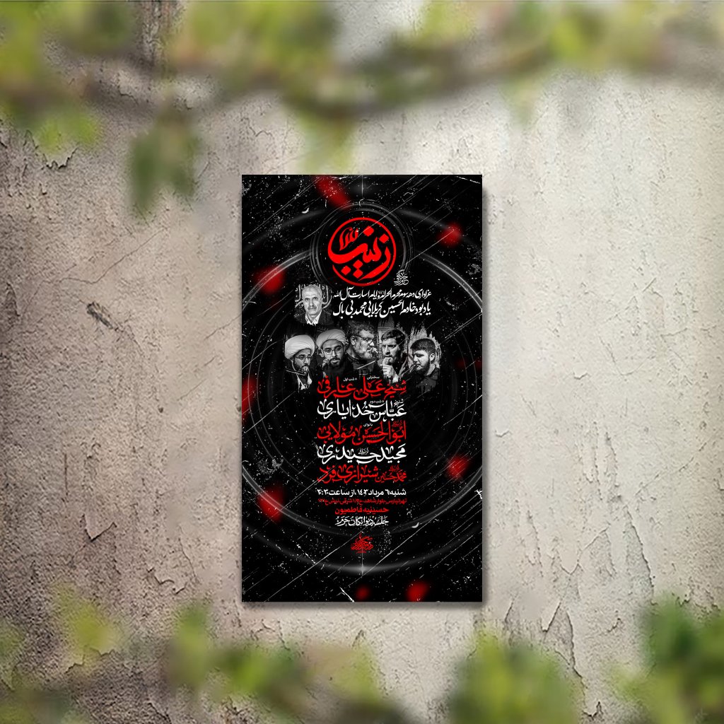 تراکت عزاداری دهه اول محرم و هیئت هفتگی لایه باز و قابل ویرایش