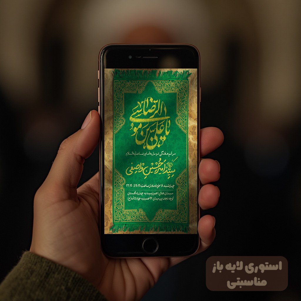 تراکت عزاداری شهادت امام رضا لایه باز و قابل ویرایش