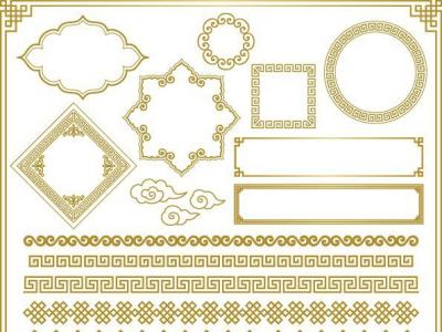 مجموعه کادر حاشیه طلایی