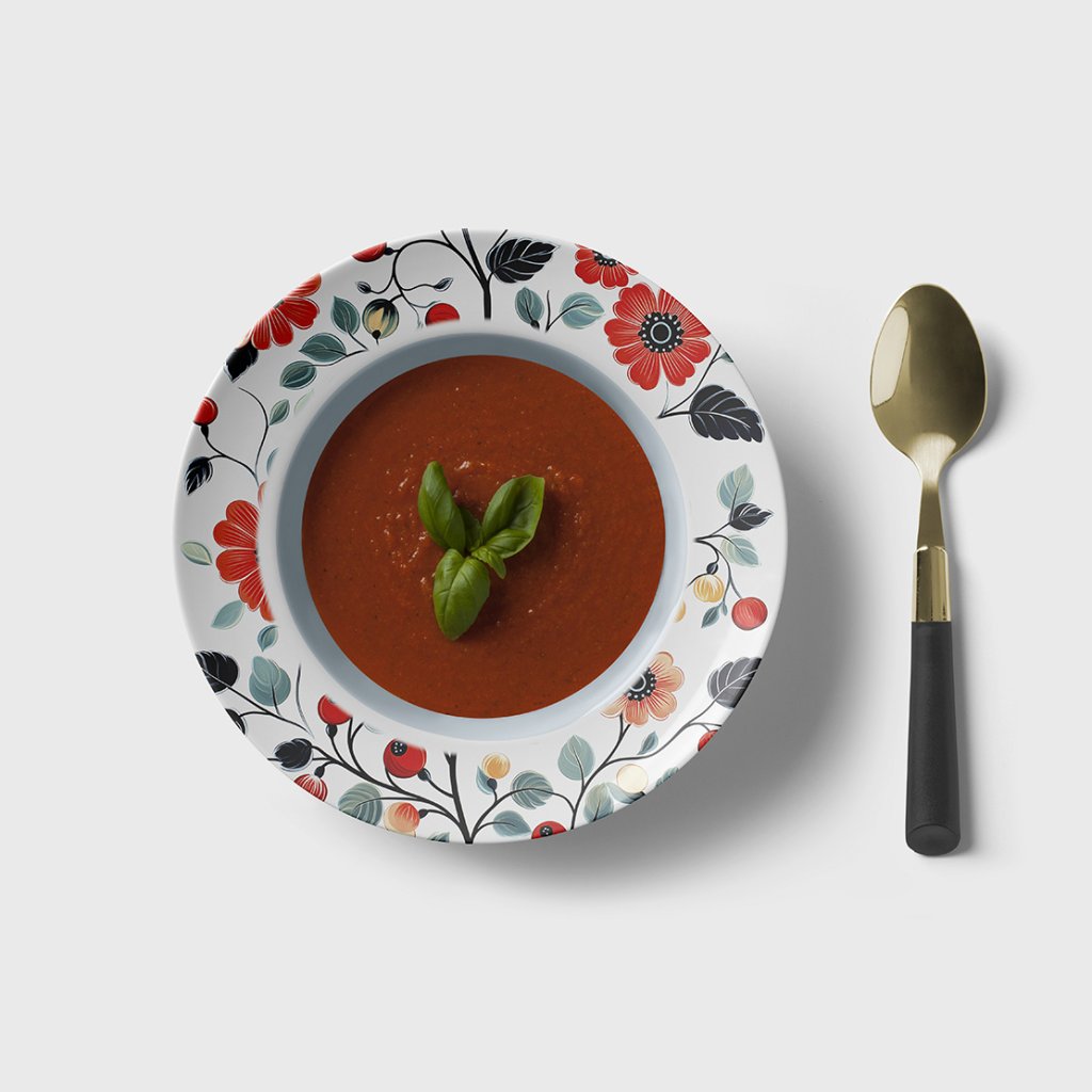  لایه باز موکاپ بشقاب چینی