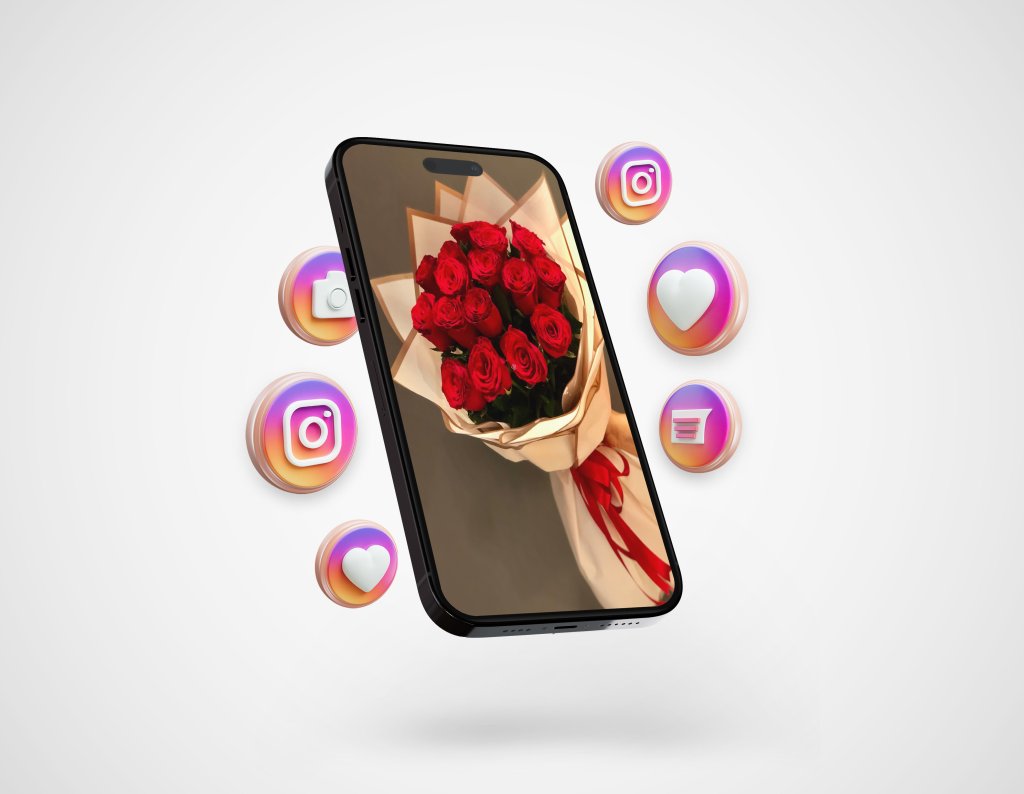 موکاپ پریمیوم لایه باز سه بعدی موبایل استوری اینستاگرام psd