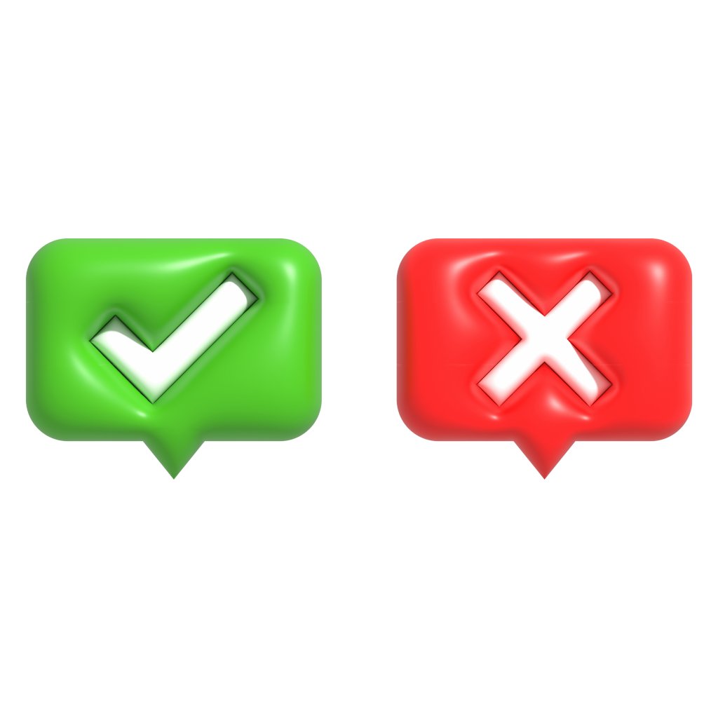 آیکون تیک و ضربدر/غلط و درست