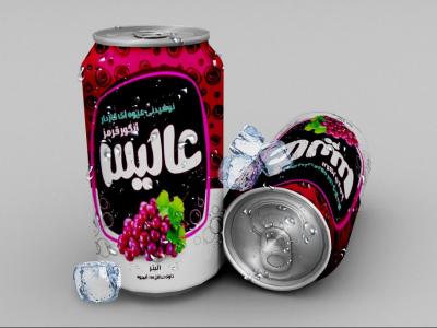  لایه باز موکاپ قوطی نوشیدنی