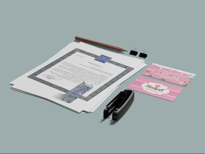  موکاپ لایه باز کارت ویزیت و کاغذ