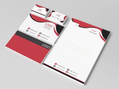 دانلود ست اداری قرمز مشکی