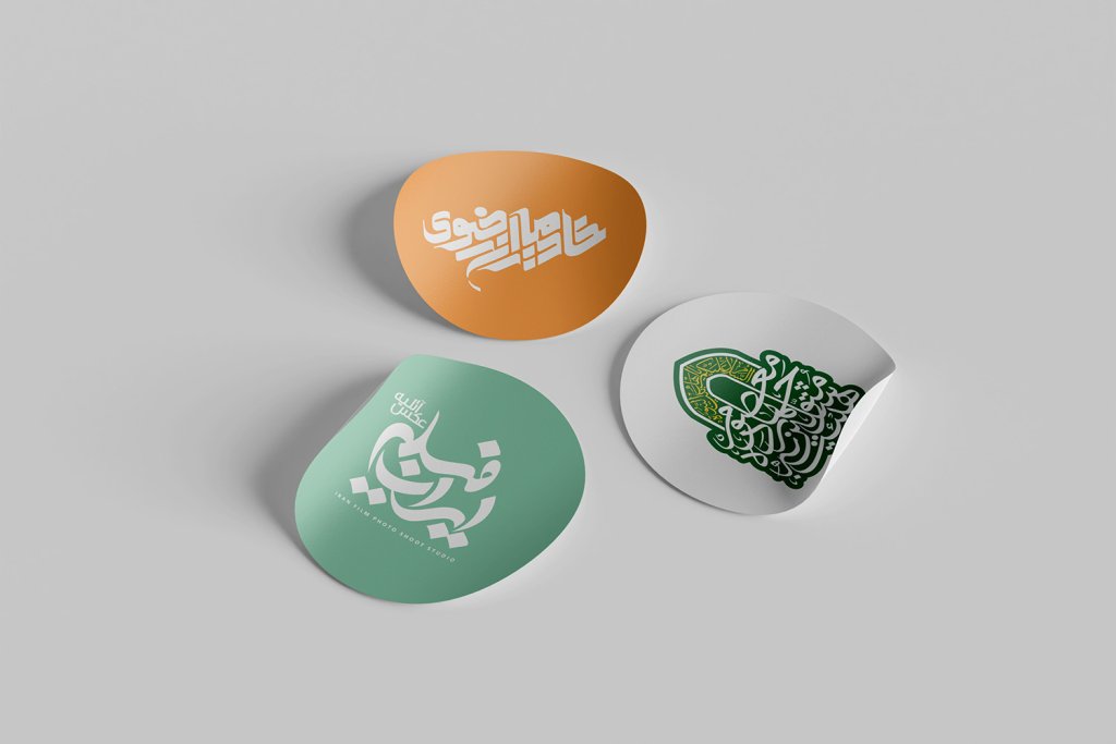  طرح لایه باز موکاپ برچسب