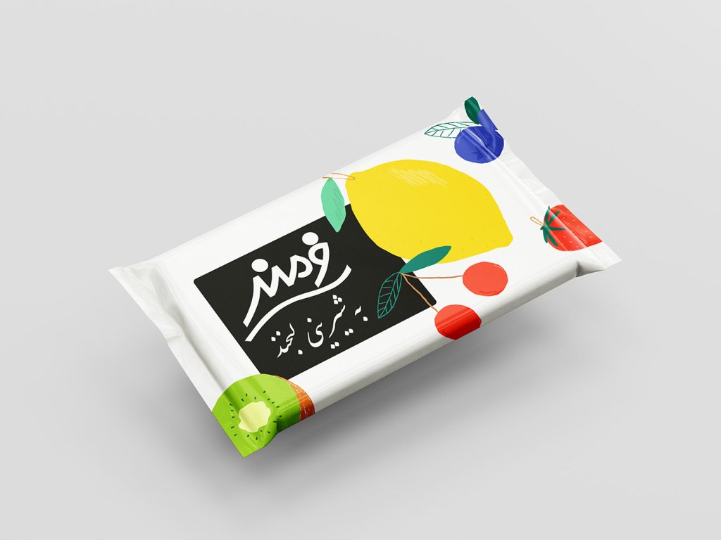  لایه باز موکاپ بسته کیک و ویفر