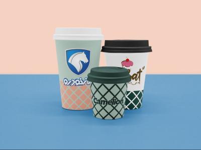  لایه باز موکاپ ماگ و لیوان