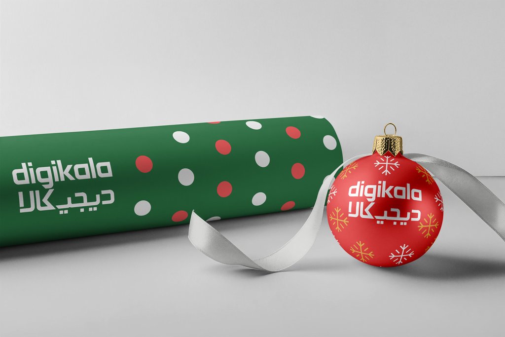  طرح لایه باز موکاپ کاغذ کادو و توپ