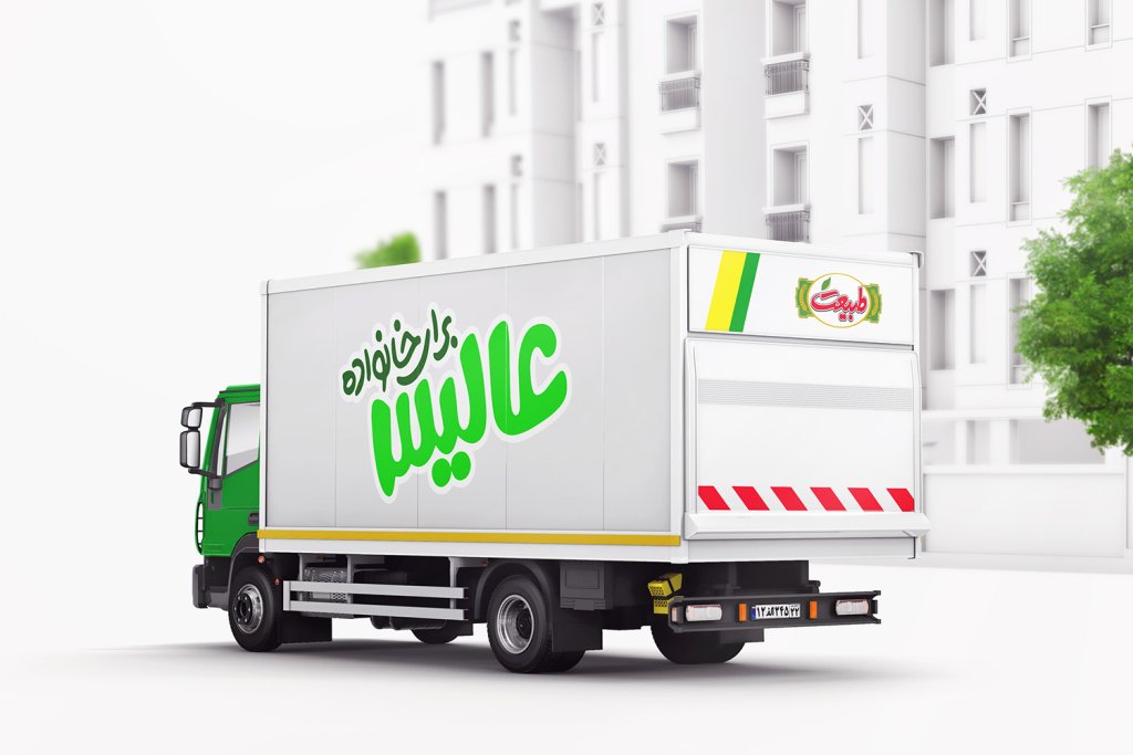  طرح لایه باز موکاپ کامیون