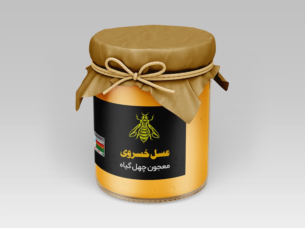  لایه باز موکاپ ظرف عسل و مربا