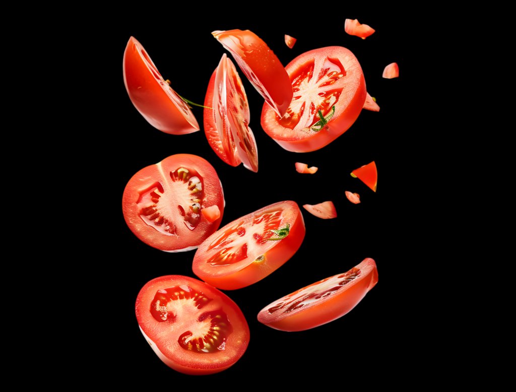 عکس گوجه برش خورده