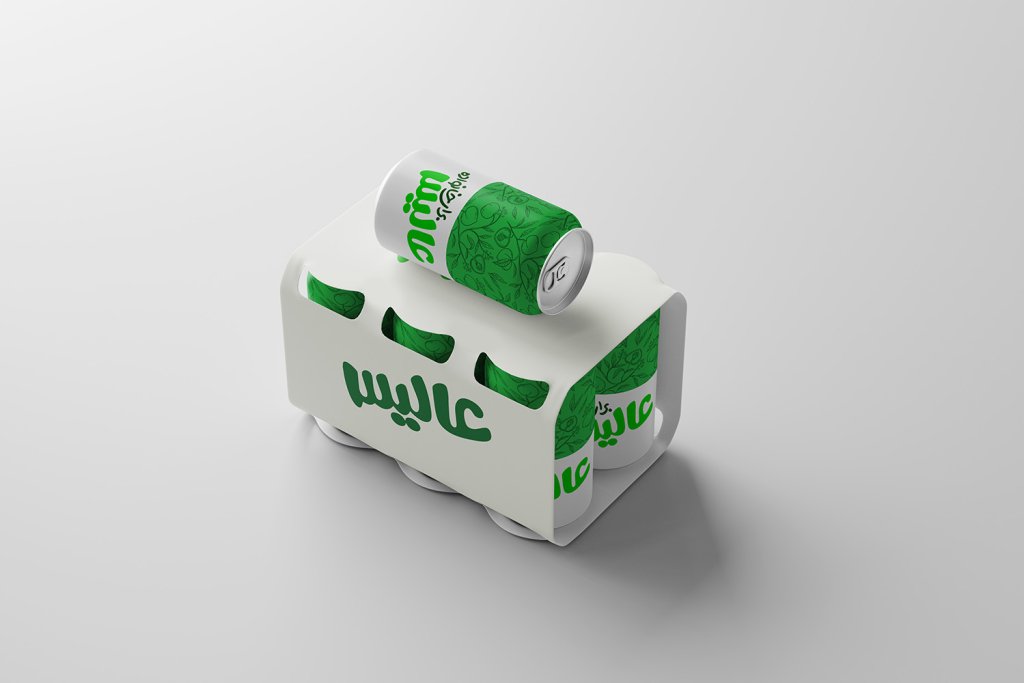  لایه باز موکاپ قوطی نوشیدنی