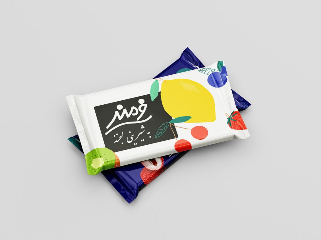  لایه باز موکاپ بسته کیک و ویفر