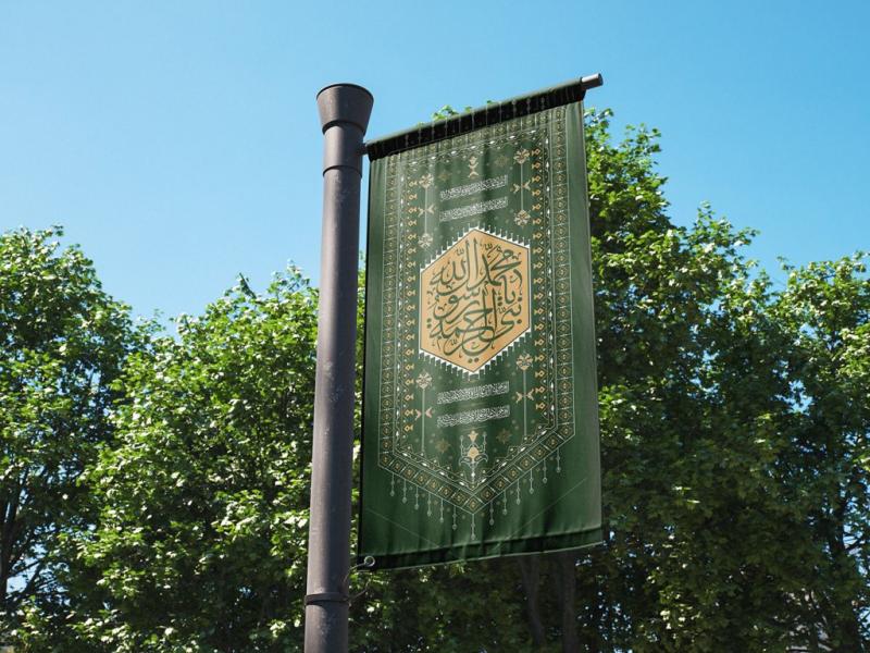 -طرح-لایه-باز-موکاپ-پرچم-و-کتیبه