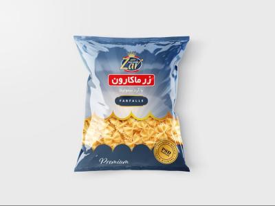  لایه باز موکاپ بسته بندی ماکارونی