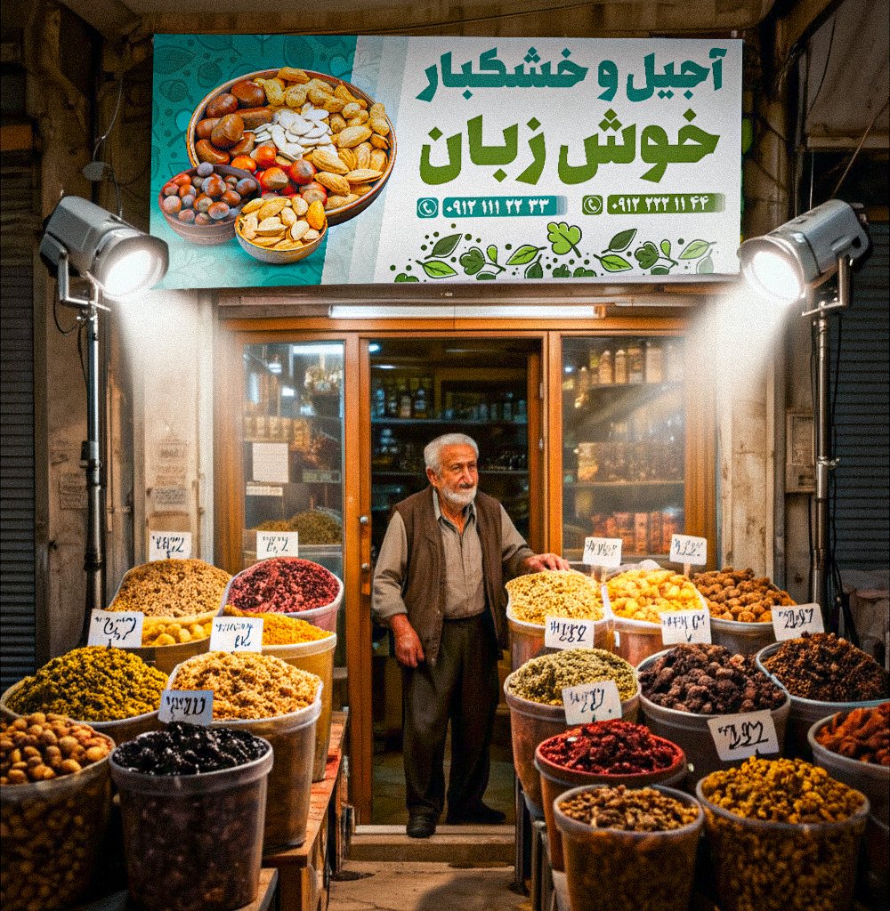 طرح لایه باز تابلو بنر اجیل سرا و خشکبار