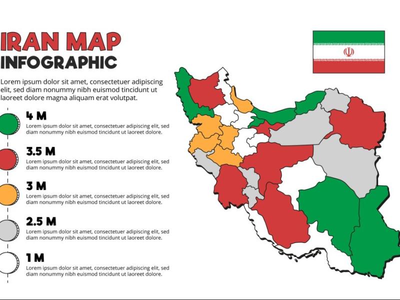 وکتور-لایه-باز-اینفو-گرافیک-نقشه-ایران-