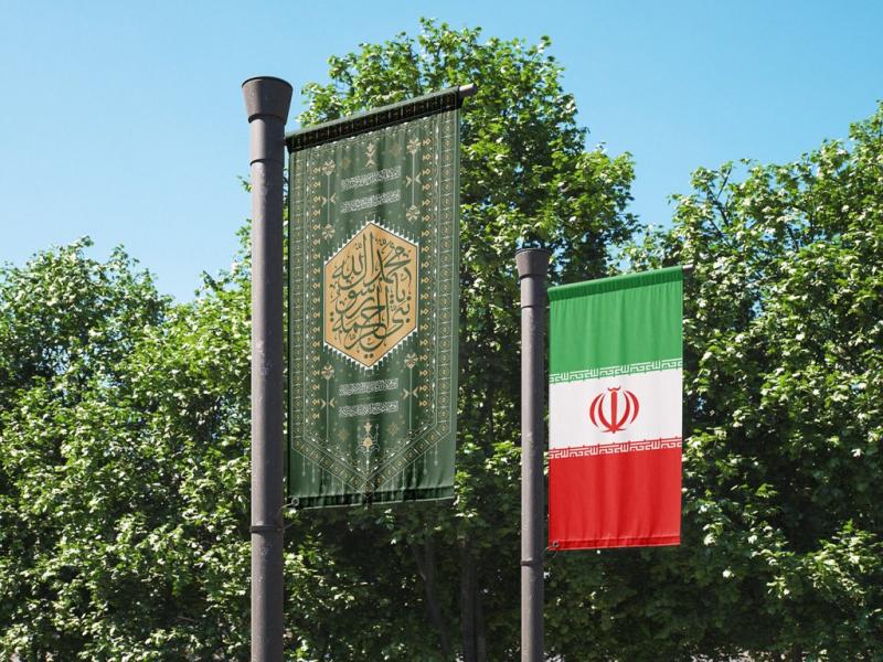 -طرح-لایه-باز-موکاپ-پرچم-و-کتیبه