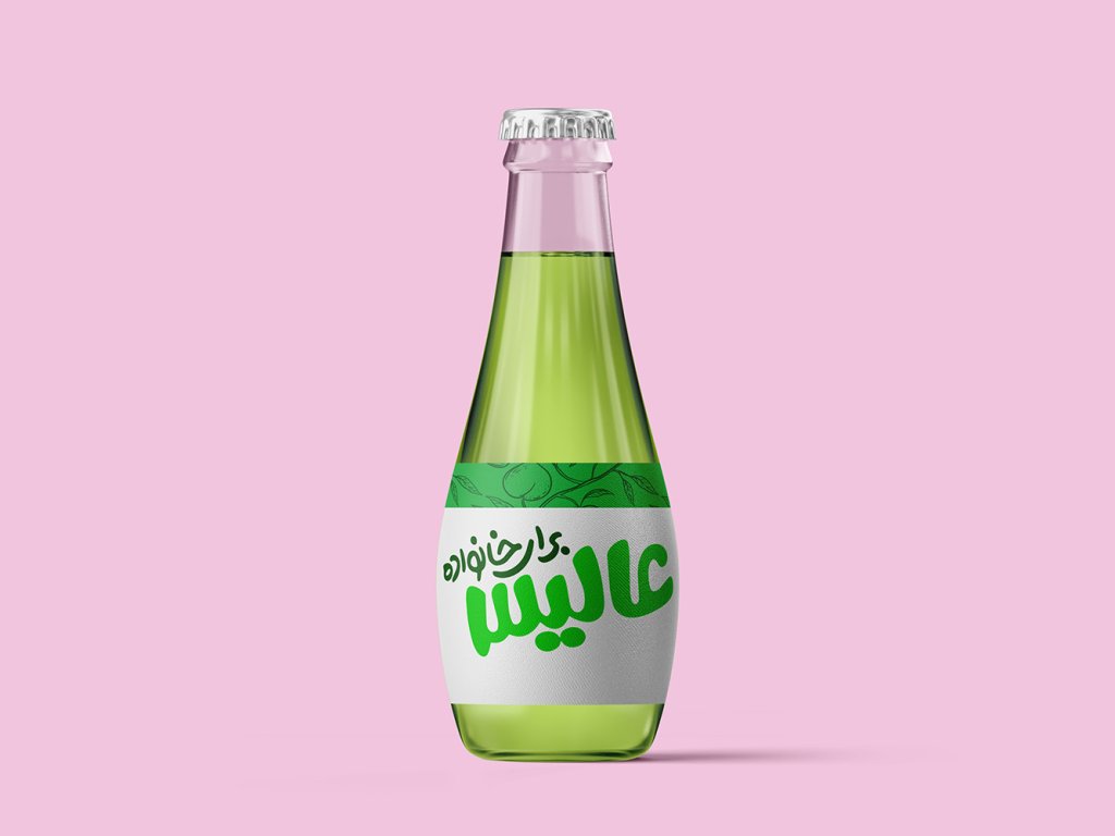 لایه باز موکاپ بطری شیشه ای