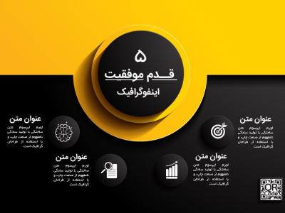 اینفوگرافی 4 بخشی لایه باز | فایل ایلاستریتور و EPS قابل ویرایش