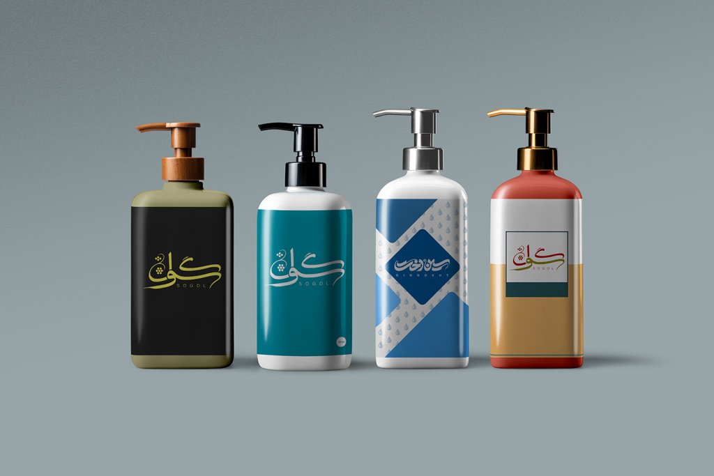  لایه باز موکاپ لوازم آرایشی بهداشتی