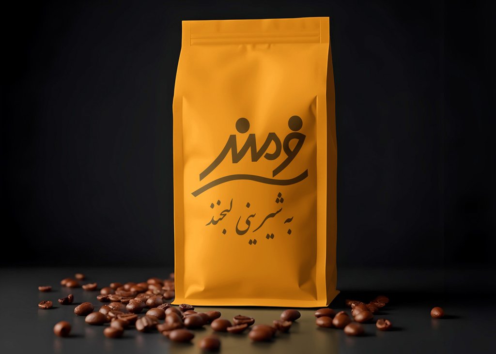  لایه باز موکاپ بسته بندی مواد غذایی