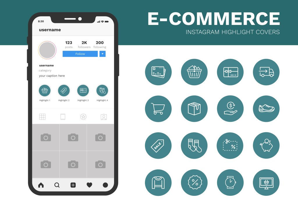 وکتور کاور هایلایت استوری اینستاگرام خرید آنلاین 