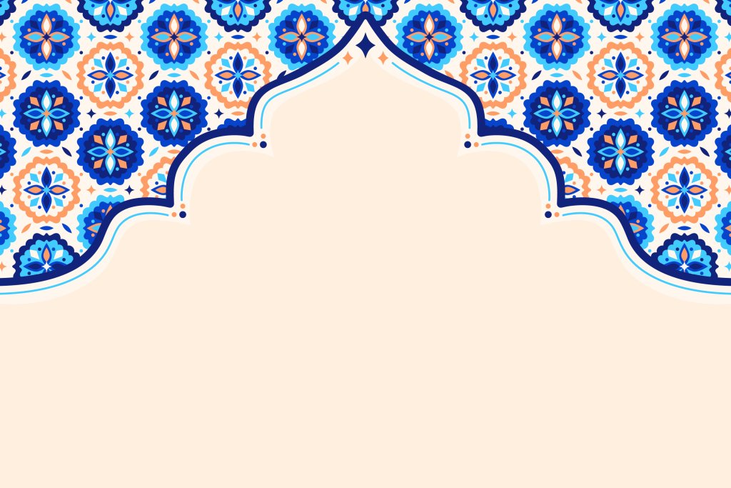 وکتور پس زمینه  اسلیمی عربی  