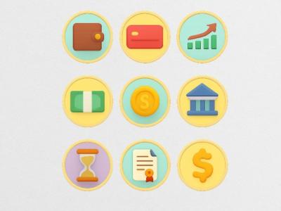 وکتور مجموعه کاور هایلایت استوری اینستاگرام مالی 