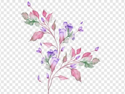فایل لایه باز گل برگ آبرنگی 