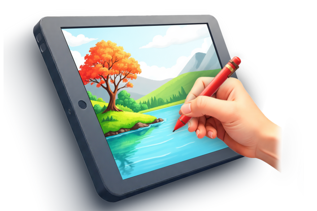موکاپ لایه باز فتوشاپ از دست و قلم وتبلت