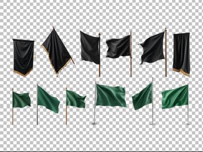 وکتور پرچم / png کتیبه / پرچم مذهبی