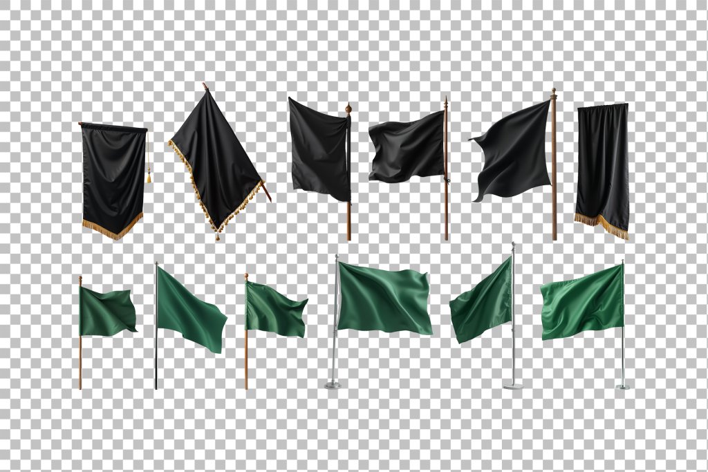 وکتور پرچم / png کتیبه / پرچم مذهبی